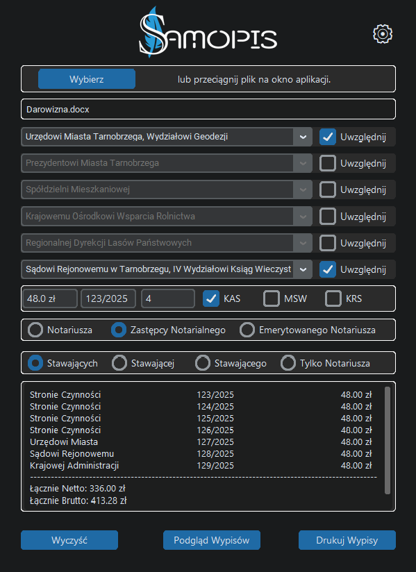 Samopis Wypisy Screenshot