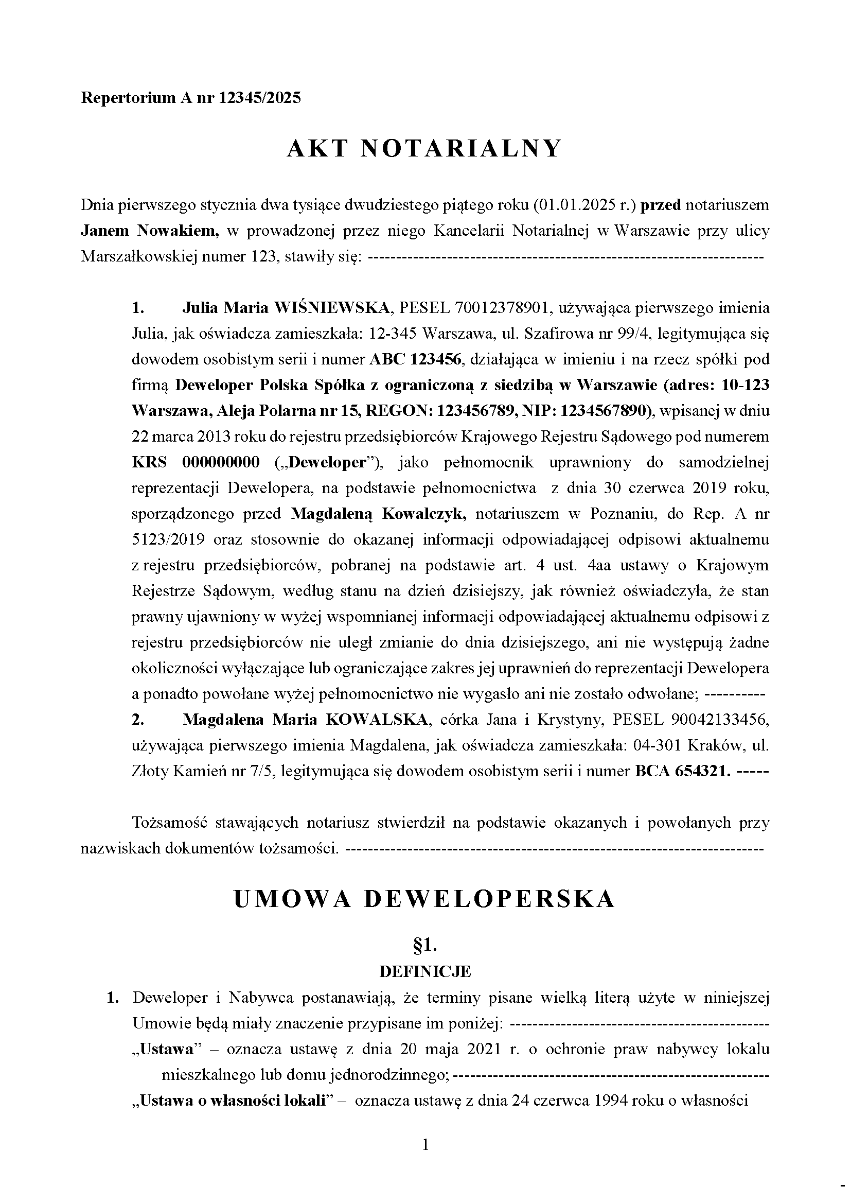 Umowy Deweloperskie